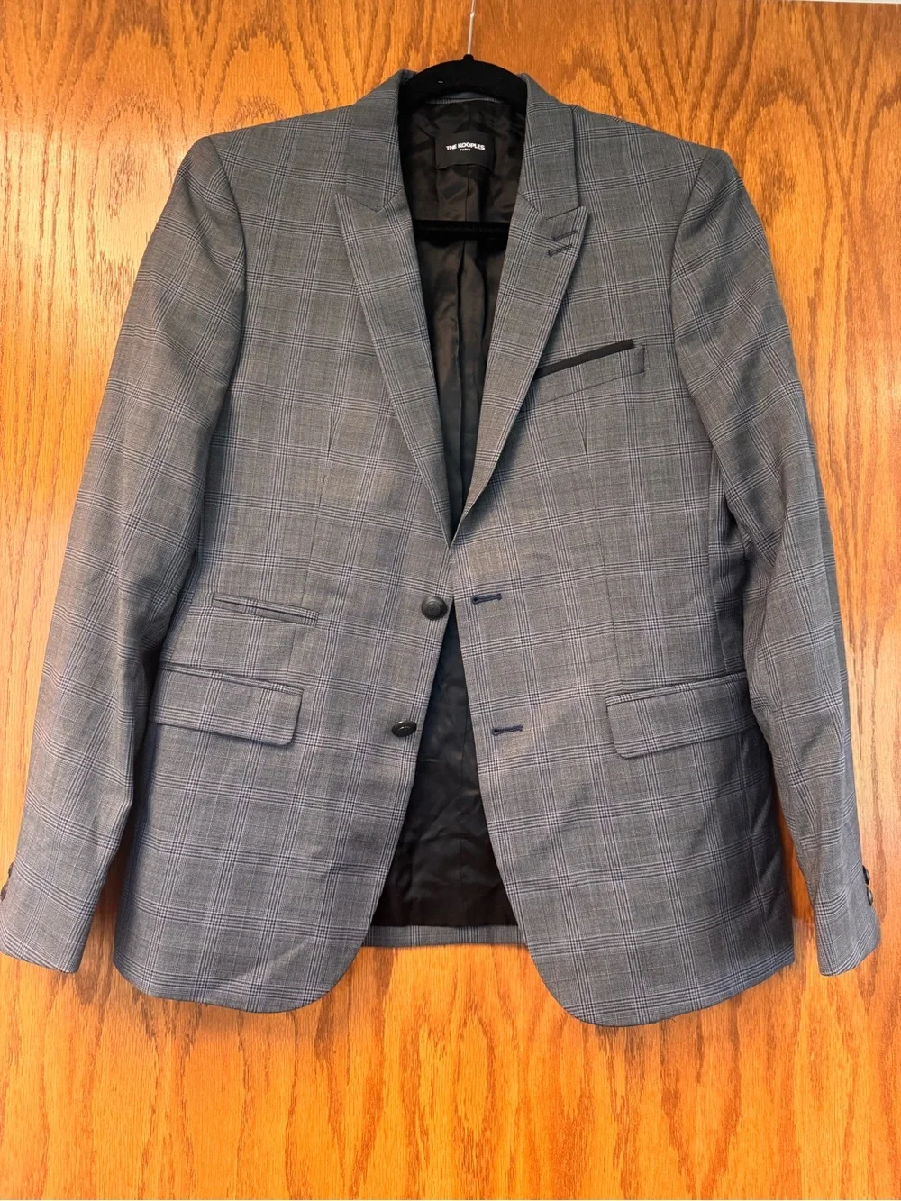 Men’s The Kooples Gray Plaid Two-Button Sport Coat